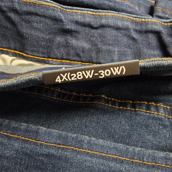 Terra & Sky Pull On Bermuda Stretch Denim Shorts High Rise Womens Plus 4X Blue - Picture 2 of 9